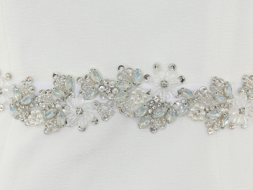 Close-up of S1003 detailing with bead and rhinestone accents.