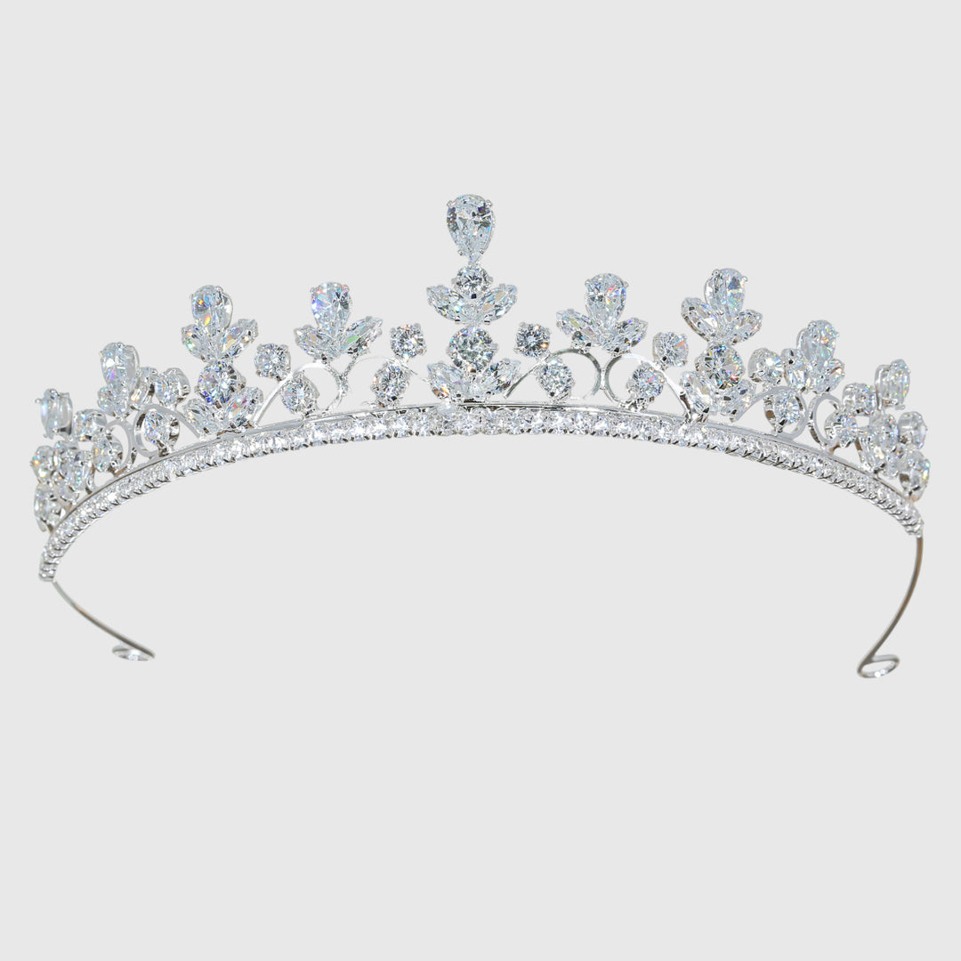 CR330 Cubic Zirconium CZ Crystal Bridal Tiara Crown