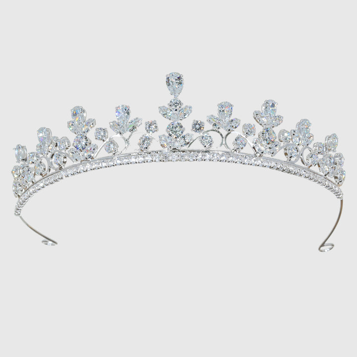 CR330 Cubic Zirconium CZ Crystal Bridal Tiara Crown