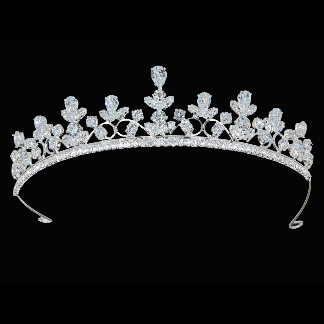 CR330 Cubic Zirconium CZ Crystal Bridal Tiara Crown