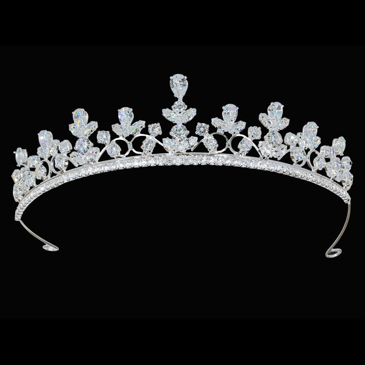 CR330 Cubic Zirconium CZ Crystal Bridal Tiara Crown