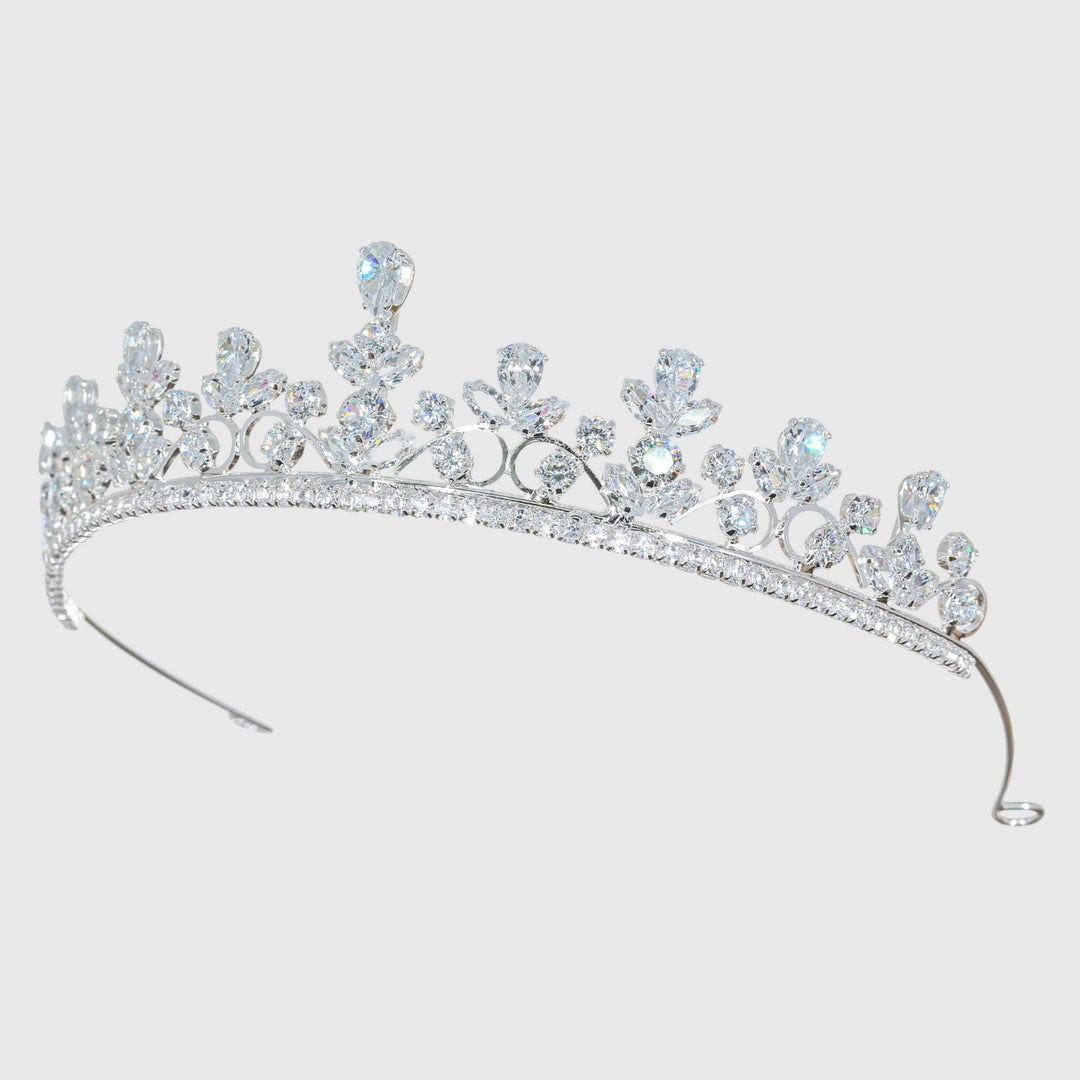 CR330 Cubic Zirconium CZ Crystal Bridal Tiara Crown