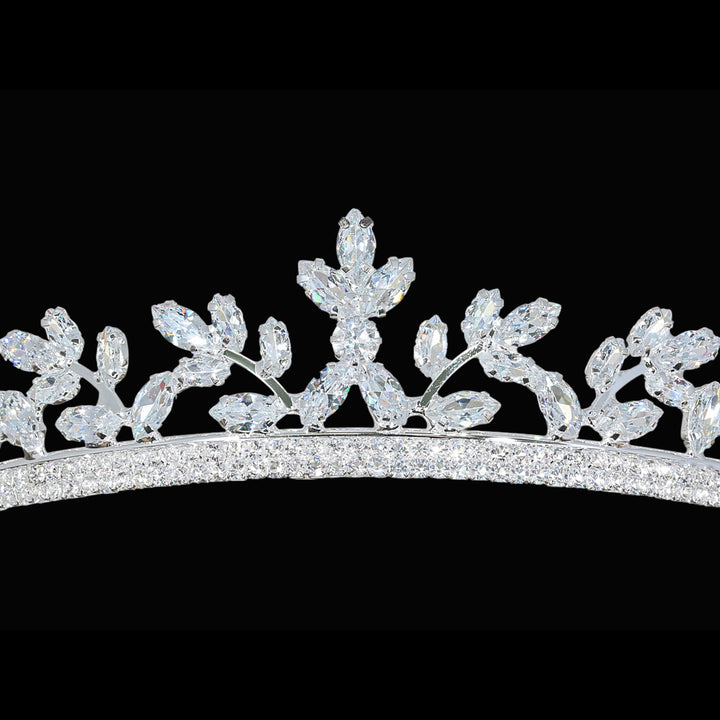 CR331 Cubic Zirconium CZ Crystal Bridal Tiara Crown