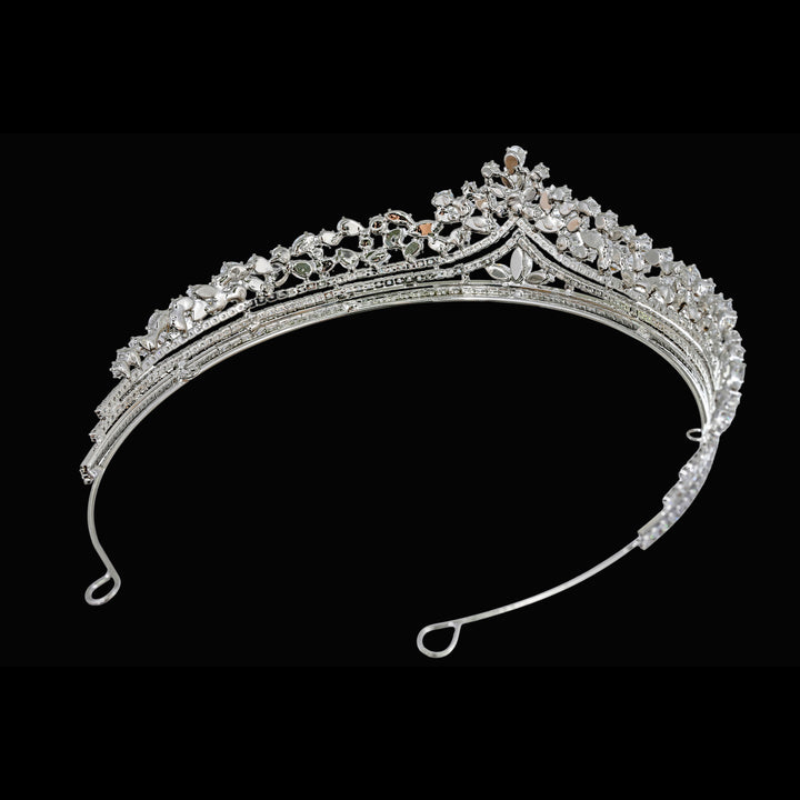 CR335 Cubic Zirconium CZ Crystal Bridal Tiara Crown